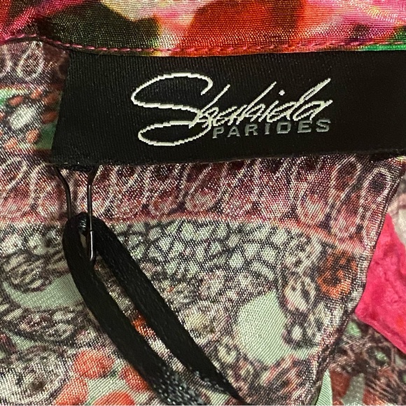 SHAHIDA PARIDES Floral embellished mini dress SILK  M - Picture 9 of 16